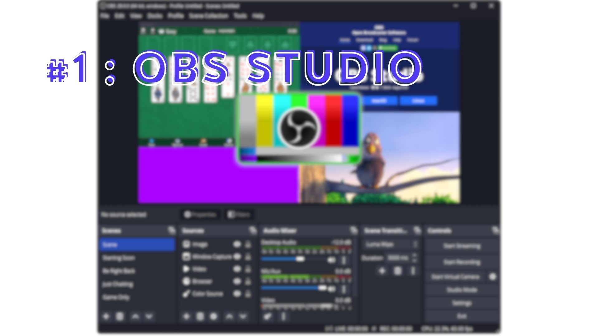 OBS logiciel streaming live